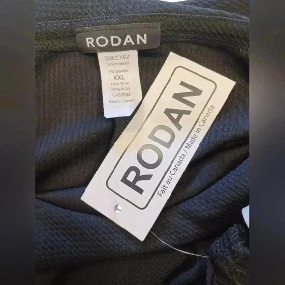 Rodan NWT Midi  Cold Shoulder Black And White Dress Size XXL - Picture 8 of 8